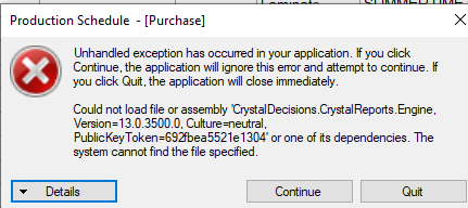 crystal reports runtime sp21