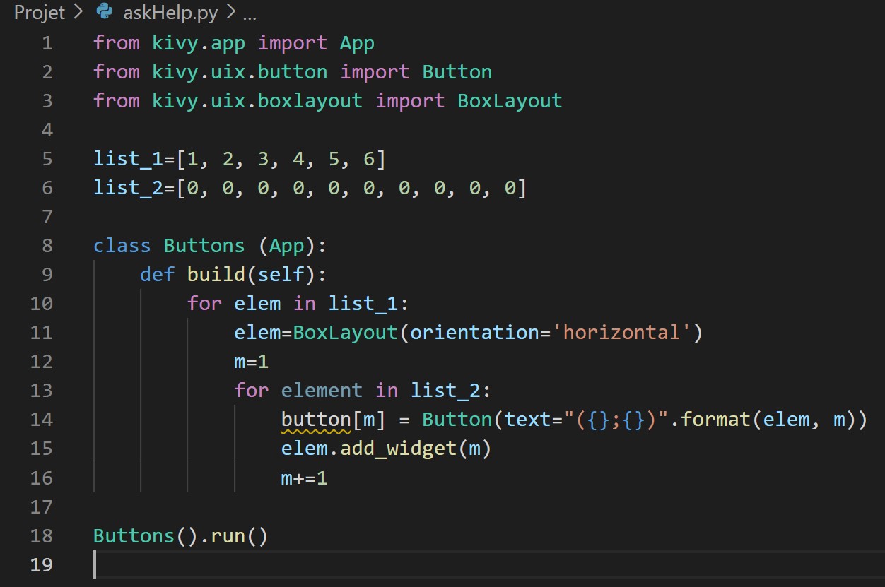 Create buttons on kivy automatically with ... | DaniWeb